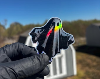 Holografische spooksticker • Spookachtige vinylsticker