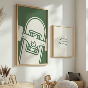 Skateboard Prints Set: Modern Skater Boy Room Decor (Digital Download)