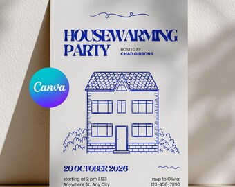 Editable Housewarming Invitation | Customize in Canva