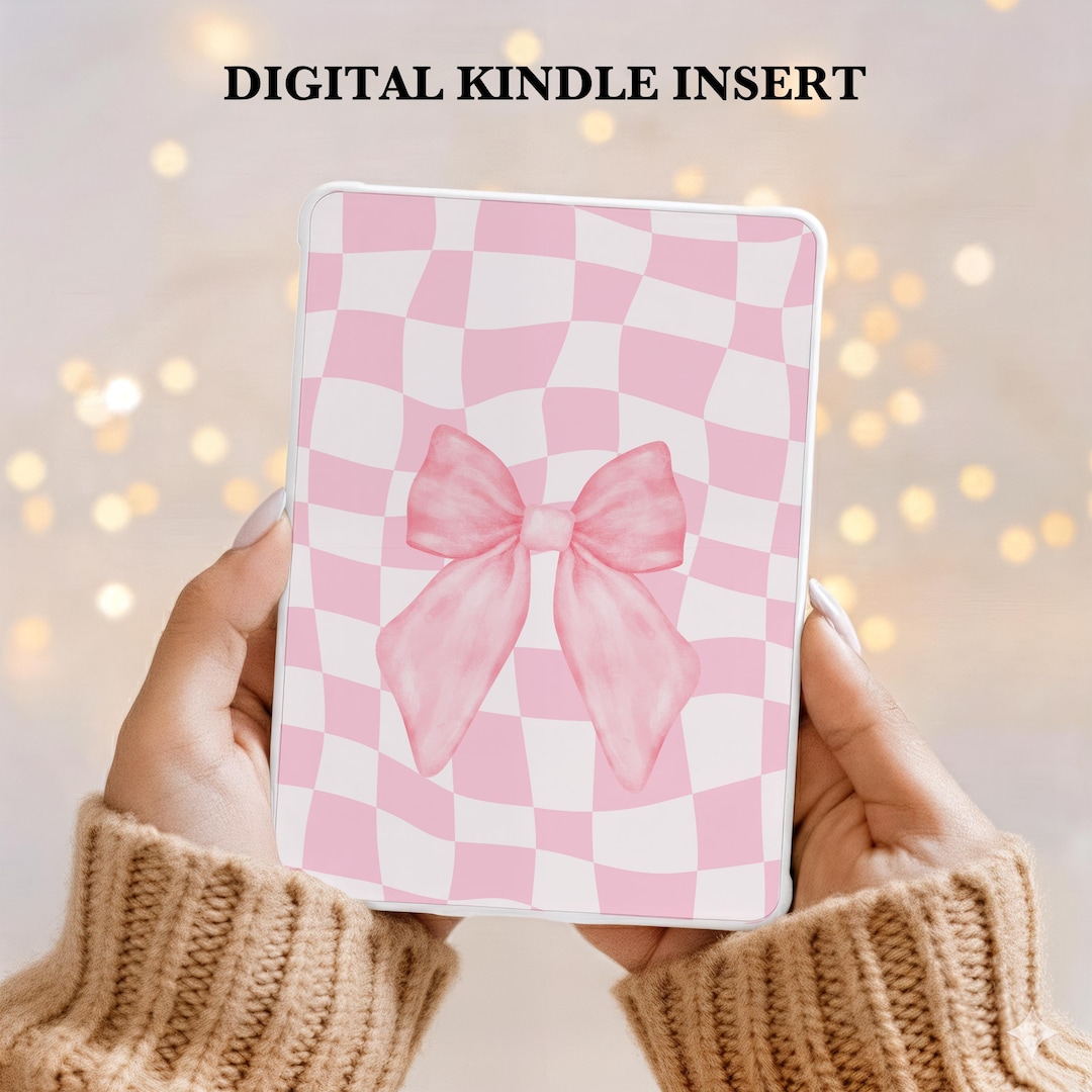 Printable Pink Bow Coquette Kindle Insert - Etsy