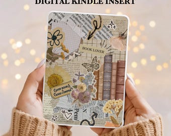 Wkładka do Kindle'a do druku dla miłośników książek | Vintage Charm do przytulnych lektur