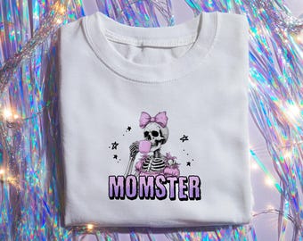 Spooky Mama PNG: Halloween Momster Skeleton, Coquette Style (Digital Download