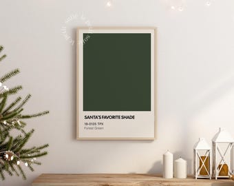 Leśnozielona świąteczna dekoracja ścienna: minimalistyczny wystrój świąteczny (do pobrania w wersji cyfrowej)