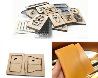 Fustella per porta carte in pelle - Fustella in acciaio per portafoglio fai da te, strumento per fustellatura artigianale in pelle, disponibile direttamente dalla fabbrica e dimensioni personalizzate