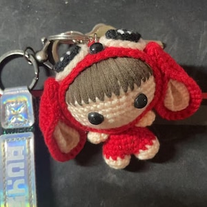 Limited Edition Crochet Bunny Keychain – Handmade Amigurumi Doll – Kawaii Bag Charm Gift