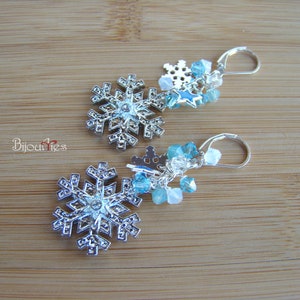 Snowflake Earrings Christmas Earring Winter Dangle Earring Stocking Stuffer Jewelry Christmas Jewelry Christmas Gift Present
