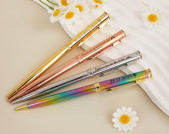 Penna a sfera classica personalizzata con incisione - Regalo di Natale per la festa del papà - Fidanzato, fidanzata, matrimonio per lui, testimone dello sposo