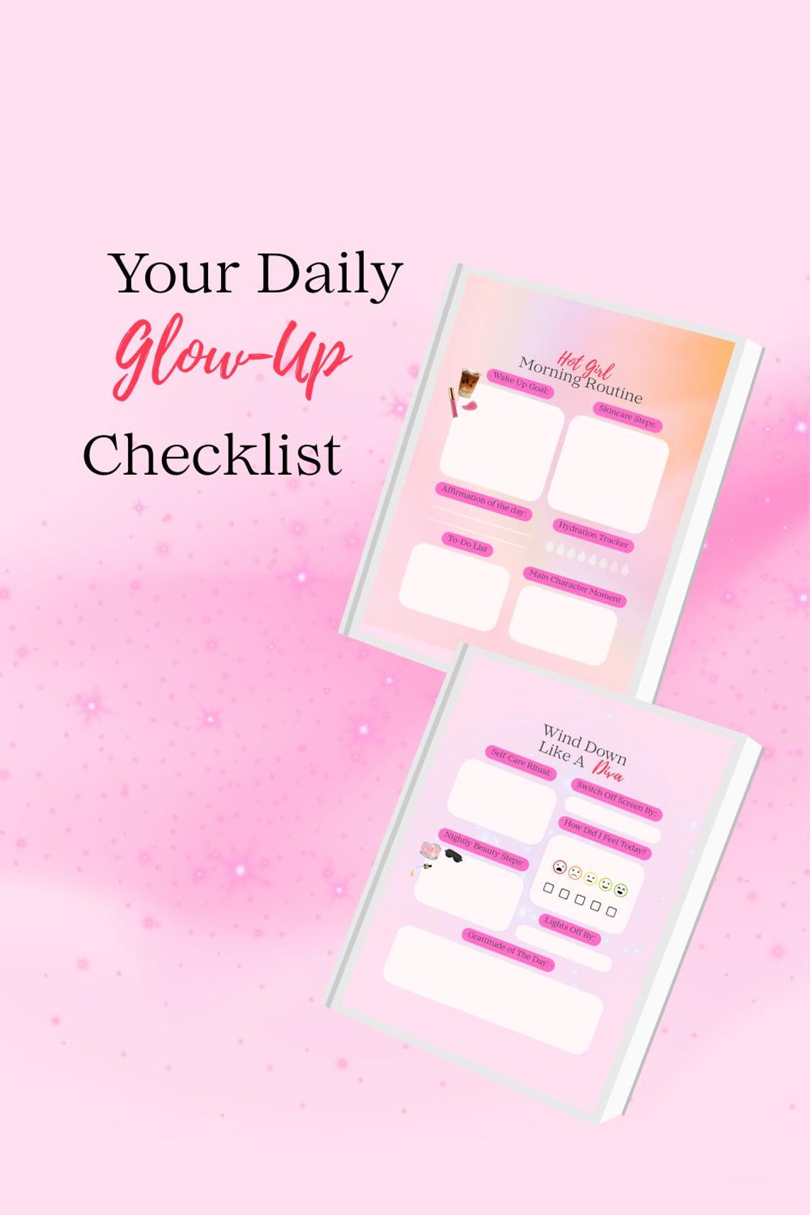 Hot Girl Morning & Night Routine Template – Printable Daily Self-care ...