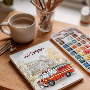 Little Firefighter Coloring Book for Kids | 100 Pages A5 | Fire Truck, Fire Station, Rescue & Training Activities | Instant Download PDF