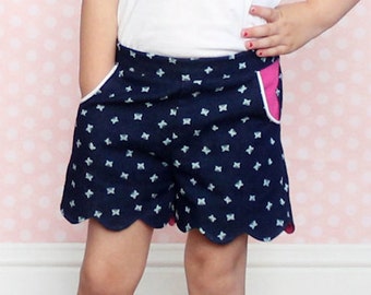 Seaside Scallop Shorts Sewing Pattern