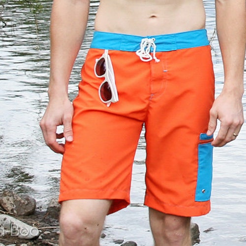 Long Beach Board Shorts Men's Board Shorts Pattern Etsy