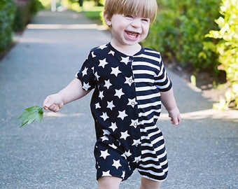 Roly Poly Romper Sewing Pattern, Snap Romper Sewing Pattern, Baby Romper Sewing Pattern