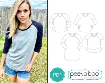 Women's Essential Raglan PDF Sewing PAttern