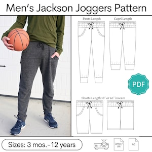 Jackson Joggers for Men PDF Sewing Pattern