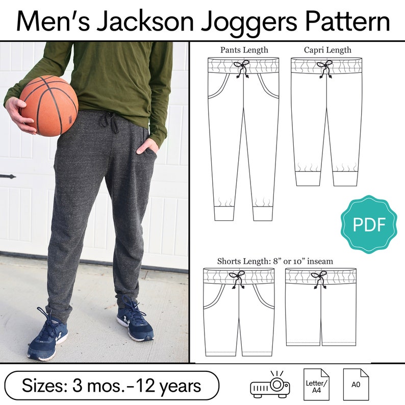 Jackson Joggers for Men PDF Sewing Pattern image 1