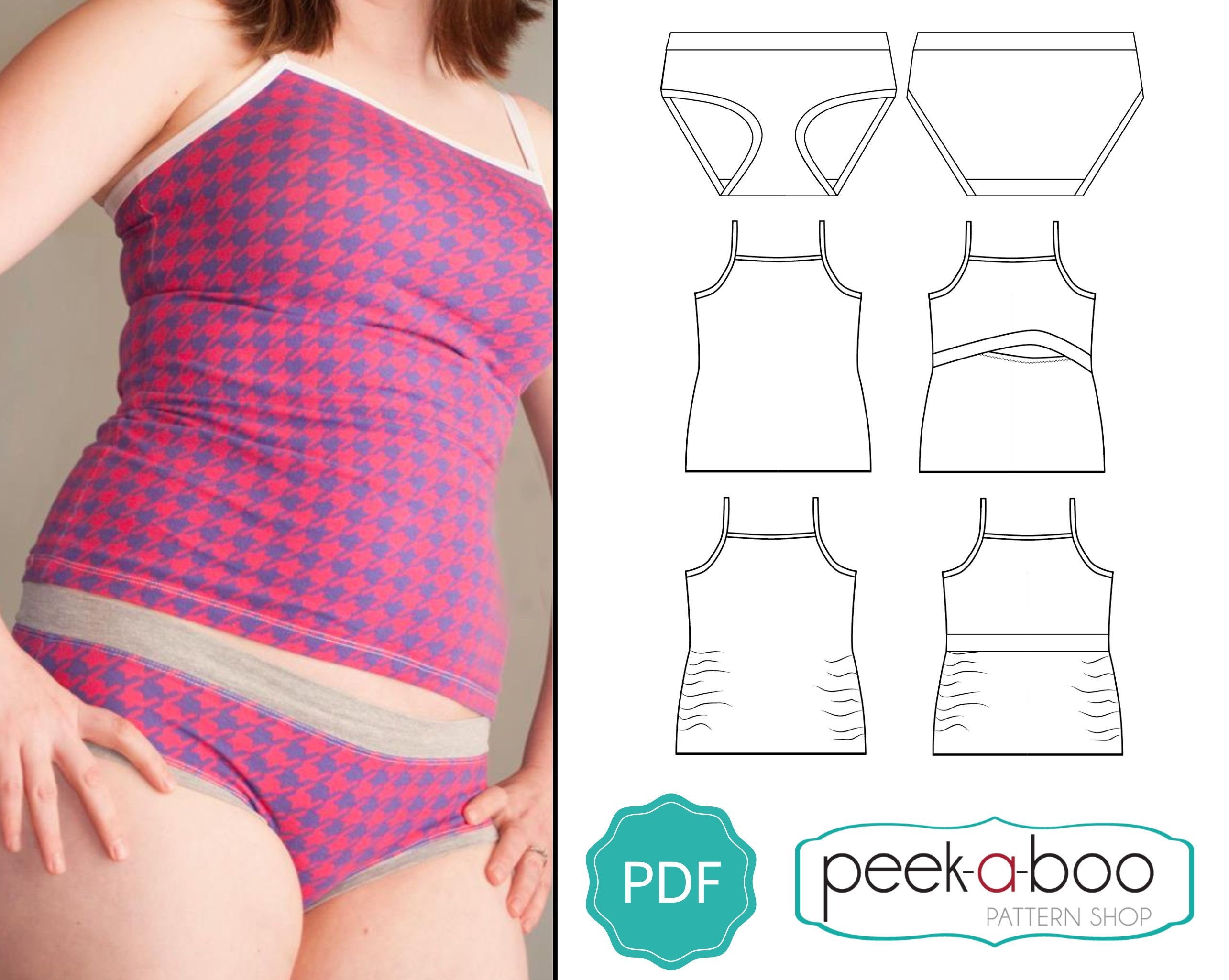 Women's Underwear Pattern & Tutorial. Women's PDF Printable and