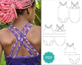 Mädchen Aruba Badeanzug Muster