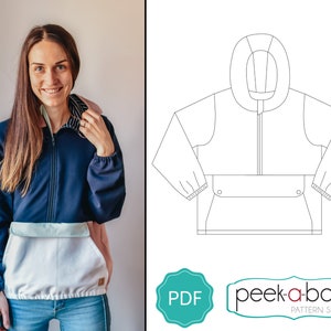 Adult Anorak Jacket PDF Sewing Pattern