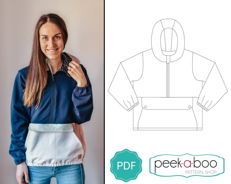 Adult Anorak Jacket PDF Sewing Pattern Etsy