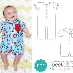 Pat-a-Cake Romper: Baby Romper Pattern, Toddler Romper Pattern