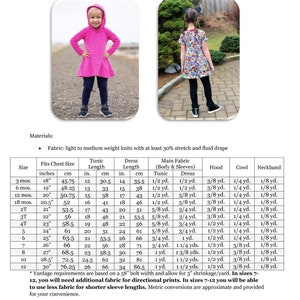 Sophie Swing Dress PDF Sewing Pattern: Girls swing dress pattern, t-shirt dress pattern image 2