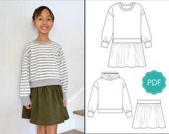 Wren Sweatshirt-Kleid-Muster