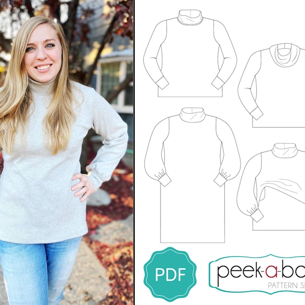 Turtleneck Sewing Pattern Etsy