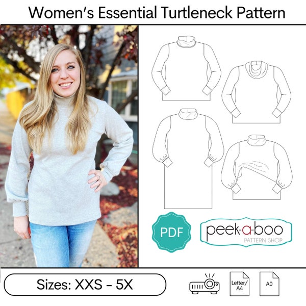 Women's Essential Turtleneck Sewing Pattern
