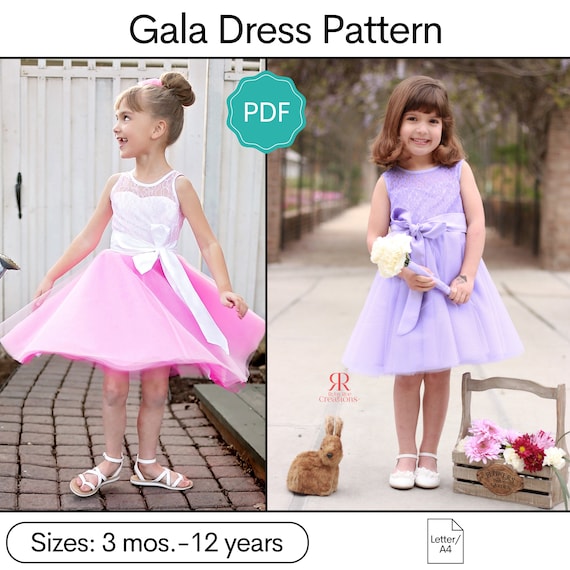 Girls party dress pattern clearance