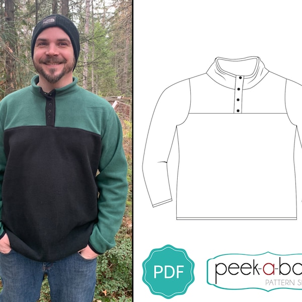 Pull Denali : Patron de couture PDF pull pour homme