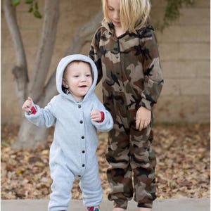 Cozy Kid Coveralls PDF Sewing Pattern / Coveralls Pattern / Kids Pajamas Sewing Pattern / Bodysuit Pattern / Baby Pajama Sewing Pattern image 7