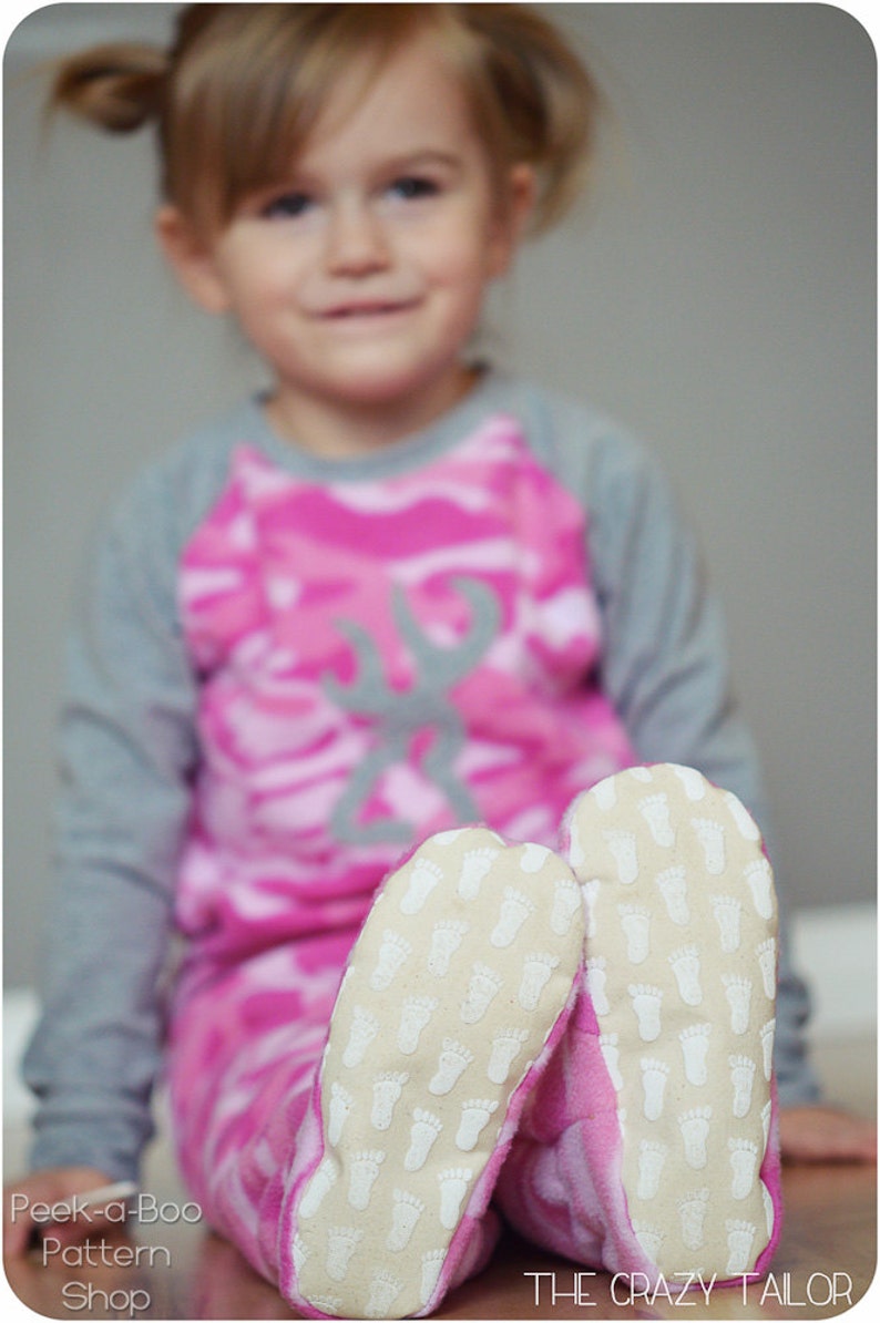 Happy Feet Pajamas Pattern 2piece footed pajamas footed Etsy