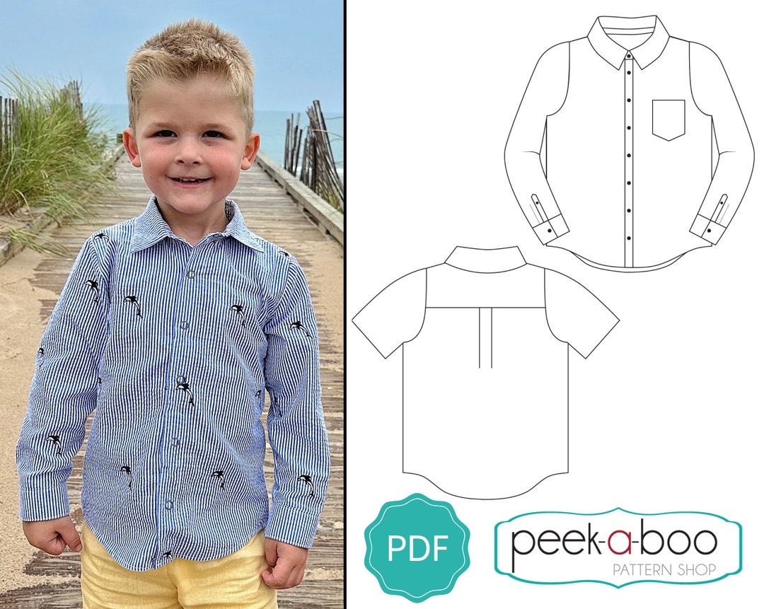 Classic Oxford Button-up Shirt Pattern (Instant Download) - Etsy