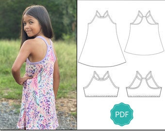 Girl's Firefly Dress & Top PDF Sewing Pattern