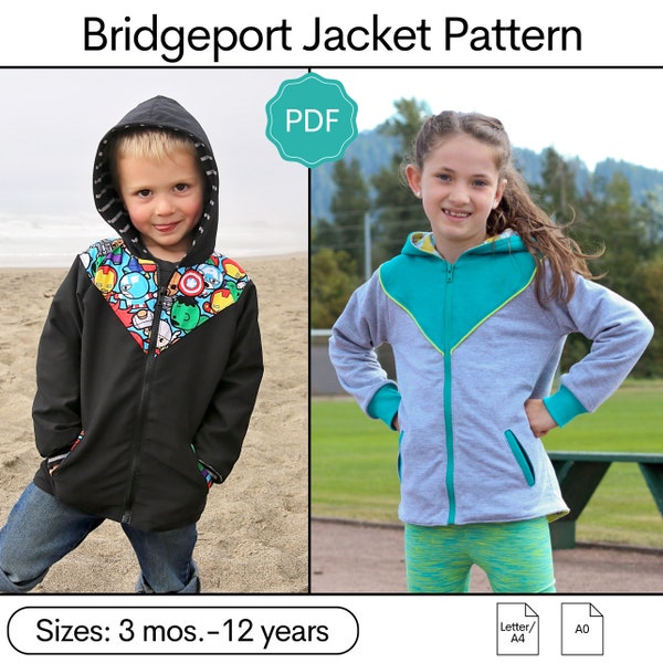 Bridgeport Jacket PDF Sewing Pattern: Jacket Sewing Pattern, Windbreaker Sewing Pattern