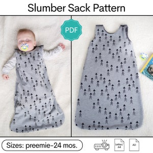 Slumber Sack Sleep Sack PDF Sewing Pattern / Baby Sleep Sack Pattern / Baby Pajamas Sewing Pattern / Baby Swaddle Sewing Pattern