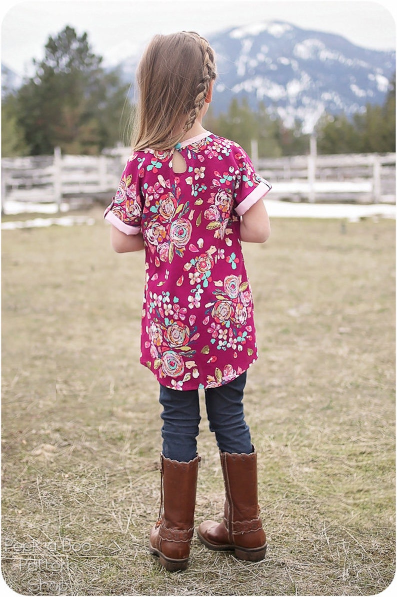 Lola Dress and Tunic PDF Sewing Pattern: Girls Tunic Sewing Pattern, Girls Dress Sewing Pattern image 3