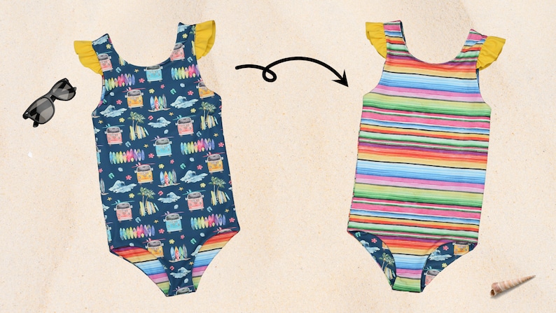 Riviera Reversible Swimsuit Sewing Pattern image 3