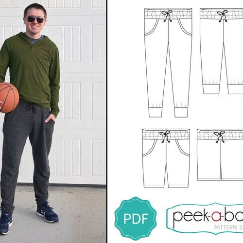 JOGGERS / SWEATPANTS for Men. PDF Sewing Pattern / Sizes From - Etsy