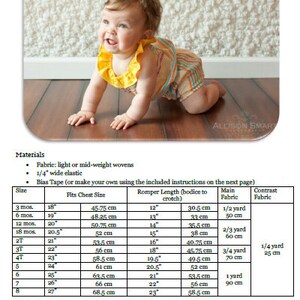 Gracie Romper: Girls Romper PDF Pattern Baby Romper PDF - Etsy