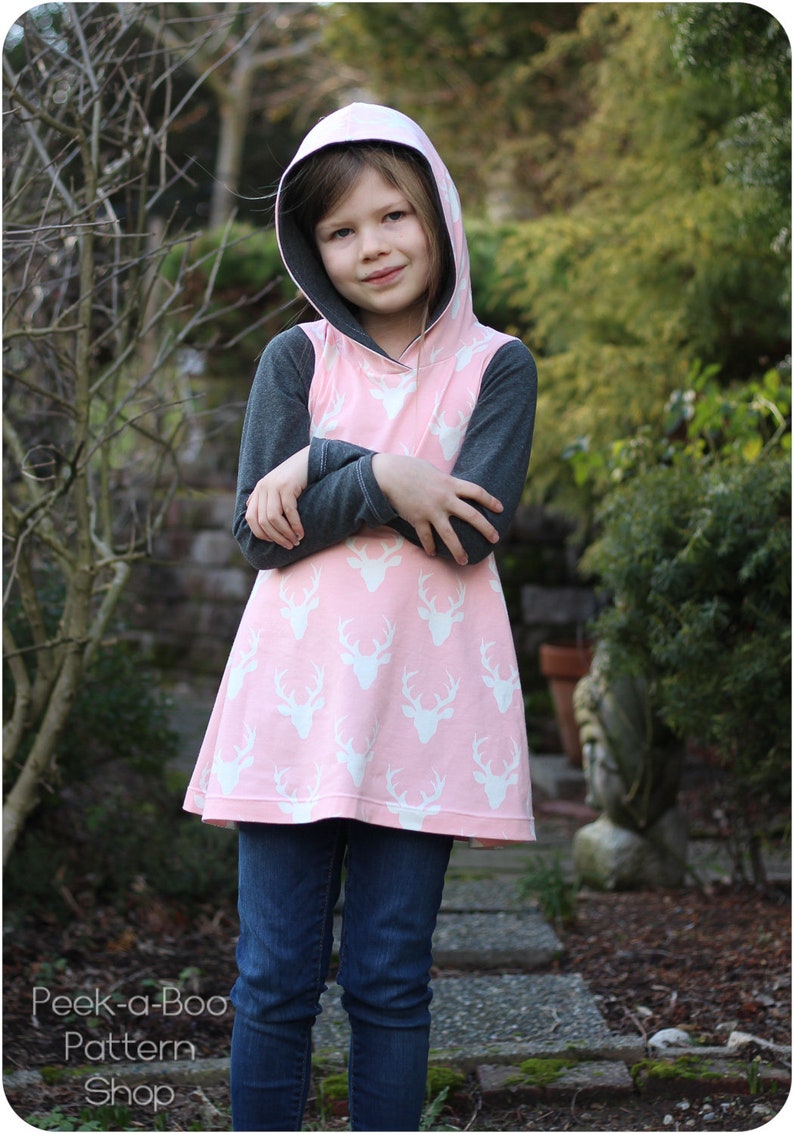 Sophie Swing Dress PDF Sewing Pattern: Girls swing dress pattern, t-shirt dress pattern image 6