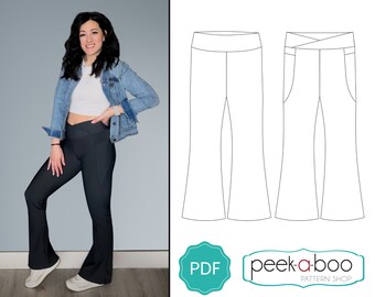 Women's Flared Leggings PDF Sewing Pattern