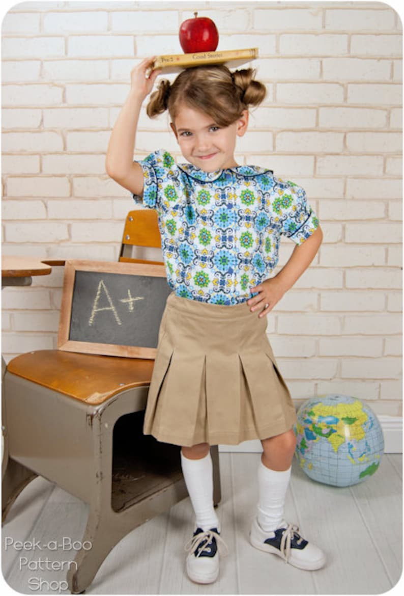 School Belle Skort Pattern Girls Uniform Skirt Sewing Etsy Skort pattern sewing suzie sizes pdf years overskirt styles shorts