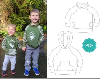 Grow with Me Pullover Sewing Pattern | Grow with Me Hoodie Pattern