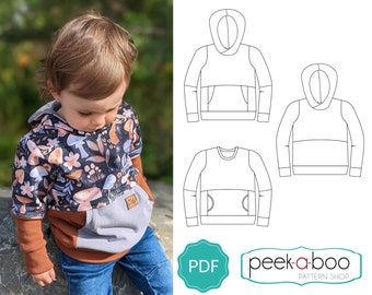 Youth Parker Pullover Sweatshirt Sewing Pattern