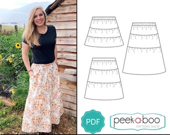 Women's Tiered Skort Sewing Pattern