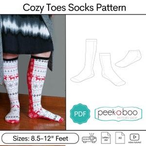 Adult Socks PDF Sewing Pattern