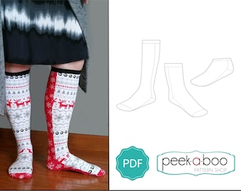 Adult Socks PDF Sewing Pattern