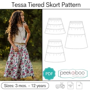 Tessa Tiered Skort Sewing Pattern