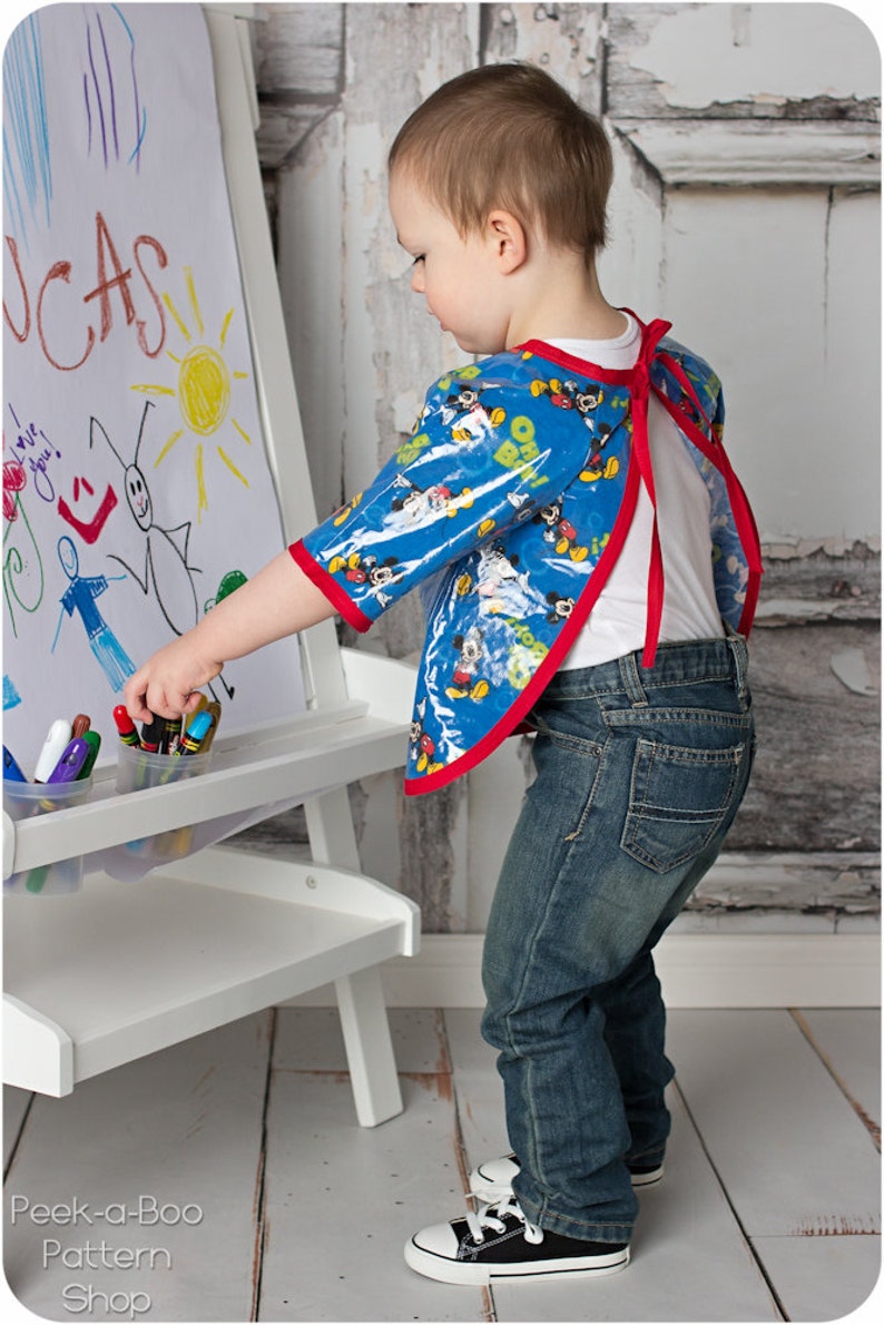 Art Smock Pattern / Children's Art Smock Pattern / Art Smock / Art Smock Pattern for Kids / Smock / Art Apron Pattern image 4